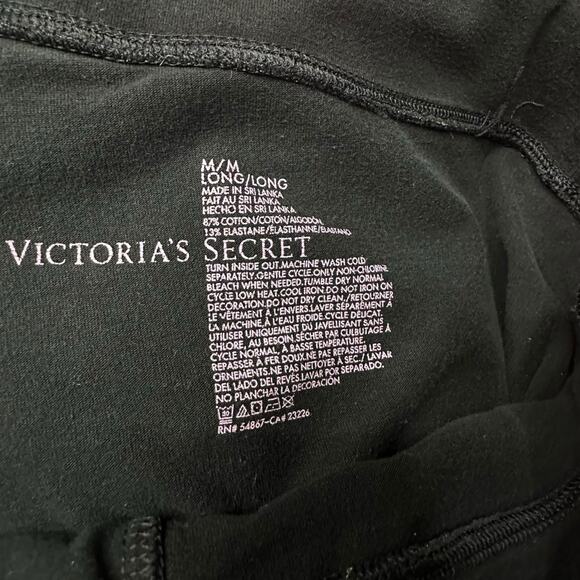 Y2K Victorias Secret Leggings 2 Pair Fold Over Graphic Print Womens Size M Long - Picture 14 of 16